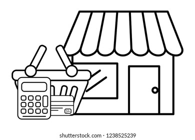 ecommerce online store cartoon