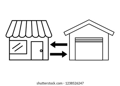 ecommerce online store cartoon