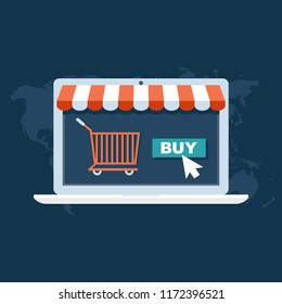 eCommerce online store icons and illustrations