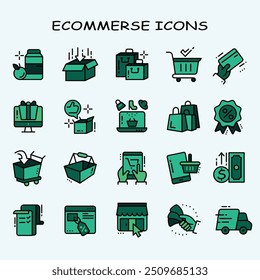 ECOMMERCE - ONLINE STORE ICONS SET