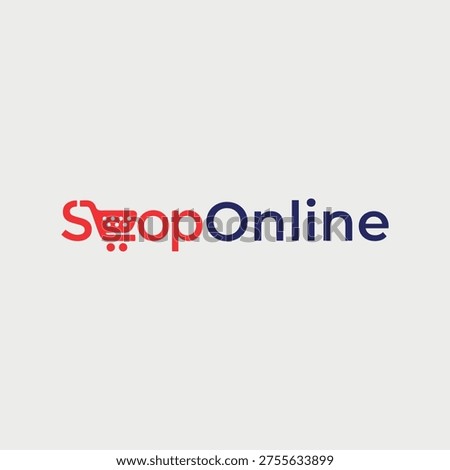 ecommerce online store logo design vector