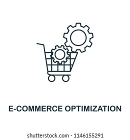 E-Commerce Optimization creative icon. Simple element illustration. E-Commerce Optimization concept symbol design from seo collection.