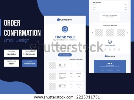 E-commerce order confirmation email template design
