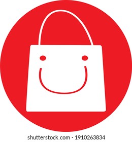 E-commerce. Outline web icon.red Color mark. Sign for the shop.