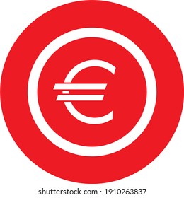 E-Commerce. Umriss Web-Icon.red Color-Markierung. Melden Sie sich für den Laden an.