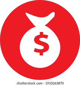 E-commerce. Outline web icon.red Color mark. Sign for the shop.