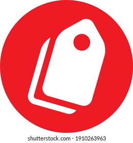 E-commerce. Outline web icon.red Color mark. Sign for the shop.