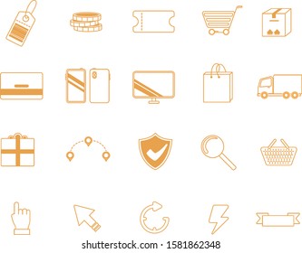 E-Commerce Outline Web Icons Vector Set