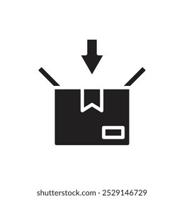Ecommerce Packaging Filled Icon Vector Illustration