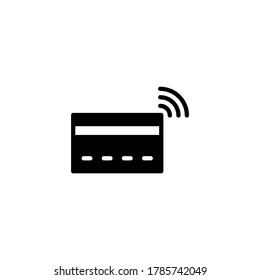 Ecommerce payment icon. Card payment icon in black flat glyph, filled style isolated on white background