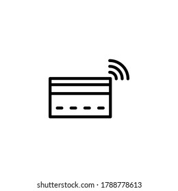 Ecommerce payment icon. Card payment icon  in black line style icon, style isolated on white background