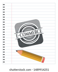 e-commerce pencil effect. Vector Illustration. Detailed.