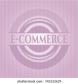 e-commerce pink emblem