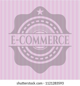 e-commerce pink emblem. Vintage.