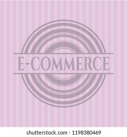 e-commerce pink emblem. Vintage.