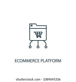 eCommerce platform icon. Logo element illustration. eCommerce platform symbol design from eCommerce collection. Simple eCommerce platform concept. Can be used in web and mobile.