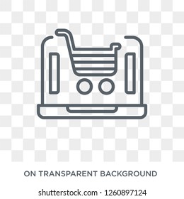 ecommerce platform icon. Trendy flat vector ecommerce platform icon on transparent background from general  collection. High quality filled ecommerce platform symbol use for web and mobile