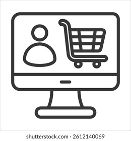 Ecommerce Platform Icon Vector Illustration Outline