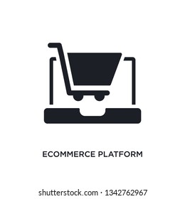 ecommerce platform isolated icon. simple element illustration from general-1 concept icons. ecommerce platform editable logo sign symbol design on white background. can be use for web and mobile