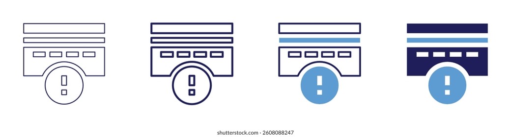 Ecommerce POS system icon in 4 different styles. Thin Line, Line, Bold Line, Duotone. Duotone style. Editable stroke.