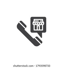 E-Commerce-Förderung Vektorsymbol. volles Flachzeichen für mobiles Konzept und Webdesign. Online-Shop rufen Sie glyph Symbol. Symbol, Logo-Abbildung. Vektorgrafik
