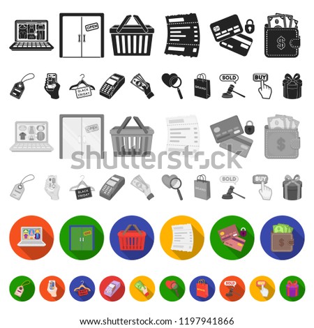 ecommerce purchase sale flat icons set stock vector royalty free