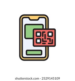 Ecommerce Qr Code Icon Vector Illustration