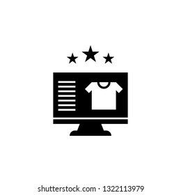 Ecommerce, rating, computer, t-shirt icon. Element of internet commerce icon. Premium quality graphic design icon. Signs and symbols collection icon for websites, web design