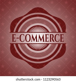 e-commerce red emblem. Retro