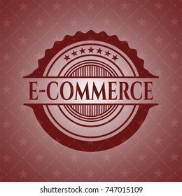 e-commerce retro red emblem
