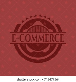e-commerce retro style red emblem