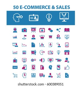 Icons für E-Commerce und Vertrieb