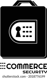 E-Commerce-Logo-Symbol Illustration Vektorgrafik Sillhouette Zeichen Symbol Konzept
