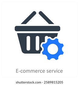 E-Commerce Service and service icon concept