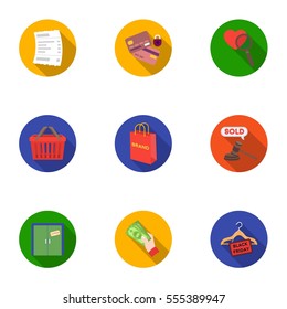 E-commerce set icons in flat style. Big collection of e-commerce vector symbol stock illustration