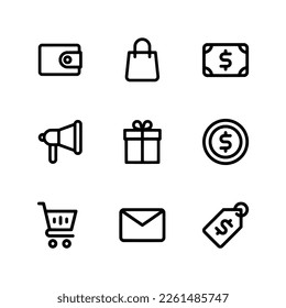 E-commerce set of icons for web