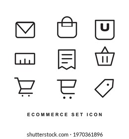 Ecommerce set icon,use the icon set to add to your design to make it more minimalist