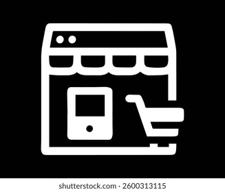 E-commerce Shop Icon – Online Store Symbol Vector EPS File.