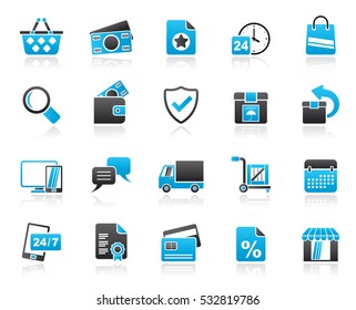  E-commerce and shop icons - vector icon set