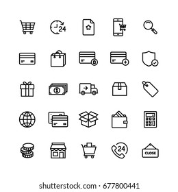 E-commerce Shop On-line  Icon Set