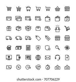 E-commerce Shop On-line Icon Set