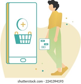 e-Commerce Shopping Cart Creative Illustration  