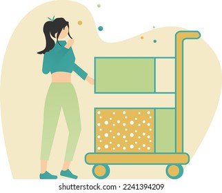 e-Commerce Shopping Cart Creative Illustration  