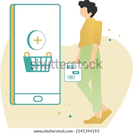 e-Commerce Shopping Cart Creative Illustration  