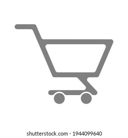 E-Commerce-Warenkorb-Symbol, flaches Design, bestes Vektorsymbol