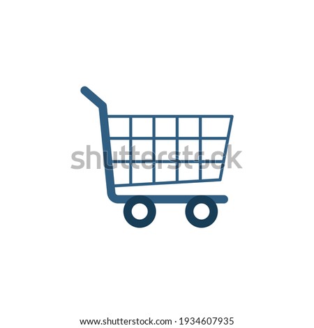 ecommerce shopping Cart icon in flat black line style, isolated on white background 