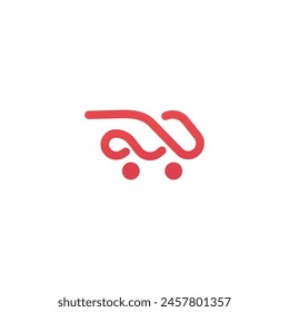 E-commerce shopping cart vector logo design