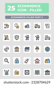 Ecommerce Shopping Filled Icon Style