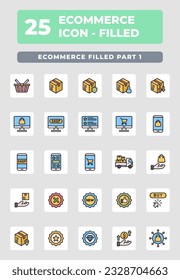 Ecommerce Shopping Filled Icon Style
