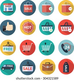 E-commerce shopping icons